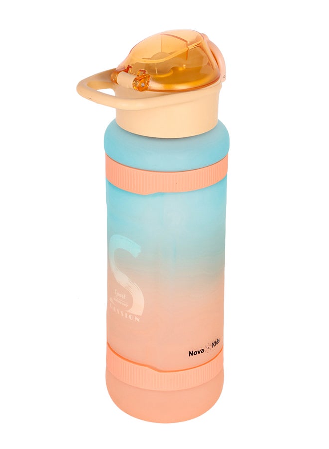 Nova kids Water Bottle With Straw 1000 ML - Orange - Image 2