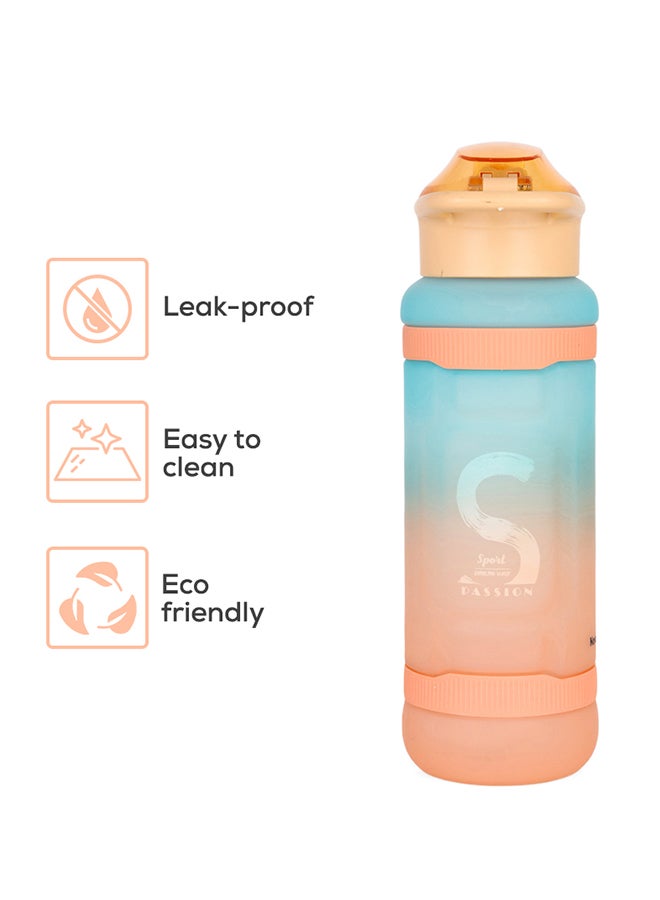 Nova kids Water Bottle With Straw 1000 ML - Orange - Image 4
