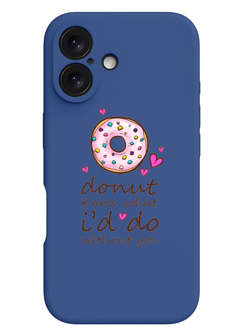 Theodor iPhone 16 Blue Protective Slim Fit Case Liquid Silicone Cover with Full Body Protection Anti-Scratch Shockproof Case For iPhone - dont-know - Image 1