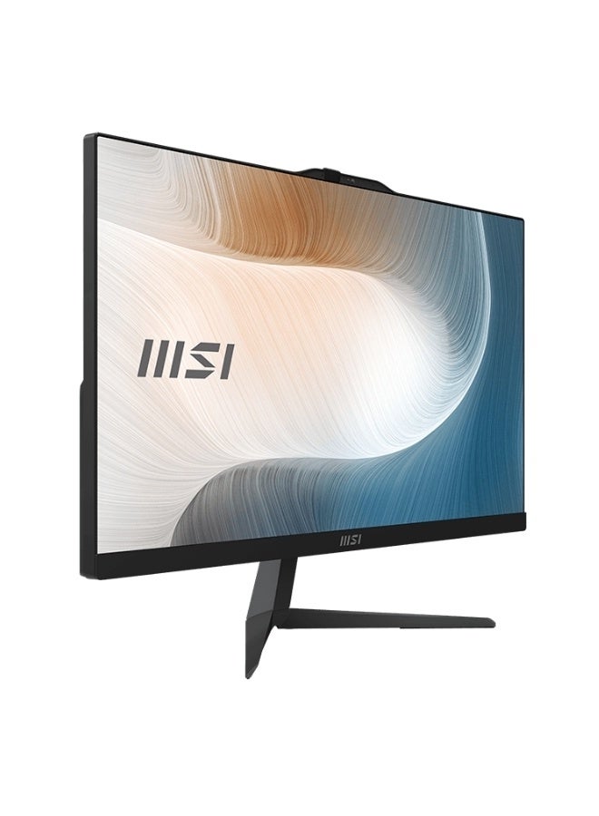 إم اس أي MSI Modern AM242 كمبيوتر مكتبي كُلّ في واحد، شاشة 23.8 بوصة FHD IPS، معالج Intel Core 5-120U، 8GB DDR5، 512GB NVMe SSD، رسومات Intel® Iris® Xe، WiFi 6E، - كاميرا ويب ومكبرات صوت مدمجة، DOS - أسود - Image 3