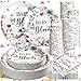 Hsei 250 Pcs Baby in Bloom Baby Shower Decorations Wildflower Plates and Napkins Set Floral Party Tableware Set for 50 Guests Floral Disposable Plates Napkins Cups for Birthday Party Supplies - Image 3