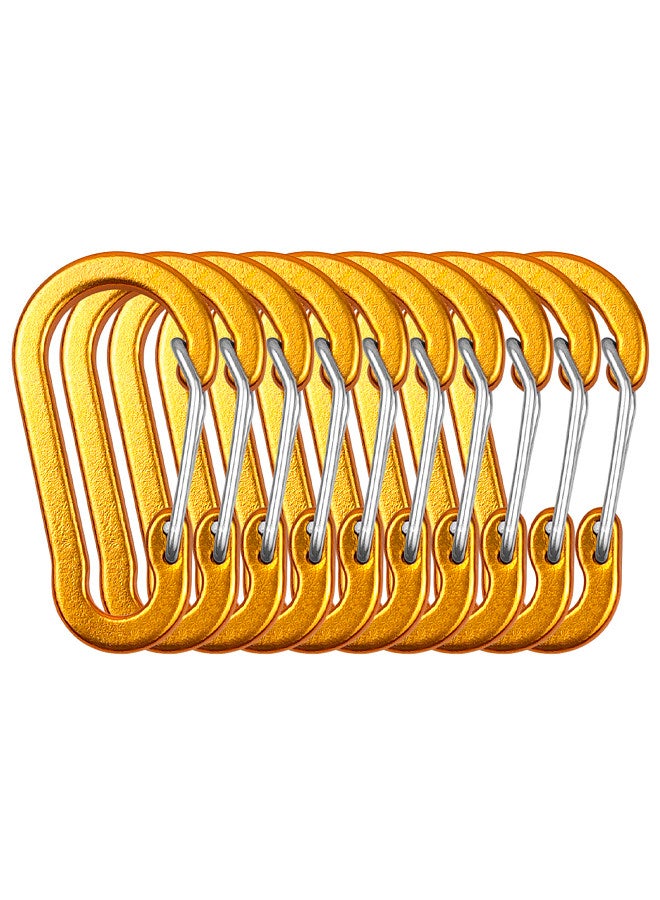 Generic Carabiner Clips Mini Aluminum Alloy Keychain Carabiner Clip D Rings for Camping Hiking Fishing Backpacking  - Image 1