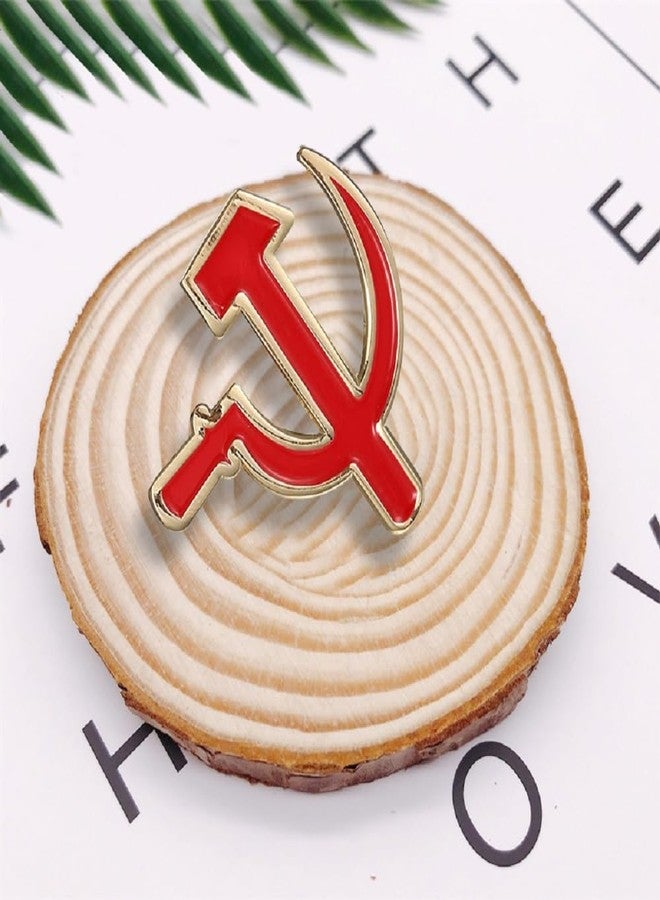 Gudeke Soviet CCCP HAMMER & SICKLE & "Socialist Red Star" Pin Set Communist Symbol Badge - Image 3