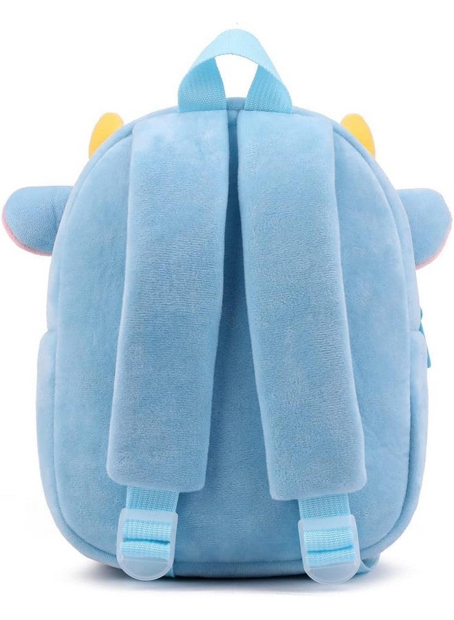Blue Tree Cute Boy'S And Girl'S Plush Kids Bag Full Embroidery Designs Mini Travel Backpack (New Cow) - Image 4