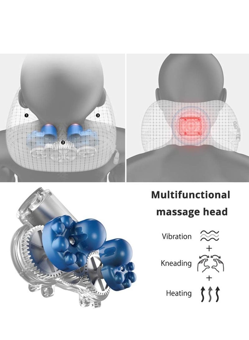 TIGER Electric Travel Neck Massage Pillow – U-Shaped Memory Foam with Kneading Vibration, Cervical Pain Relief, Ideal for Airplane, Train, and Car – Portable, Comfortable, and Relaxing Neck Massager for Travel - Image 4