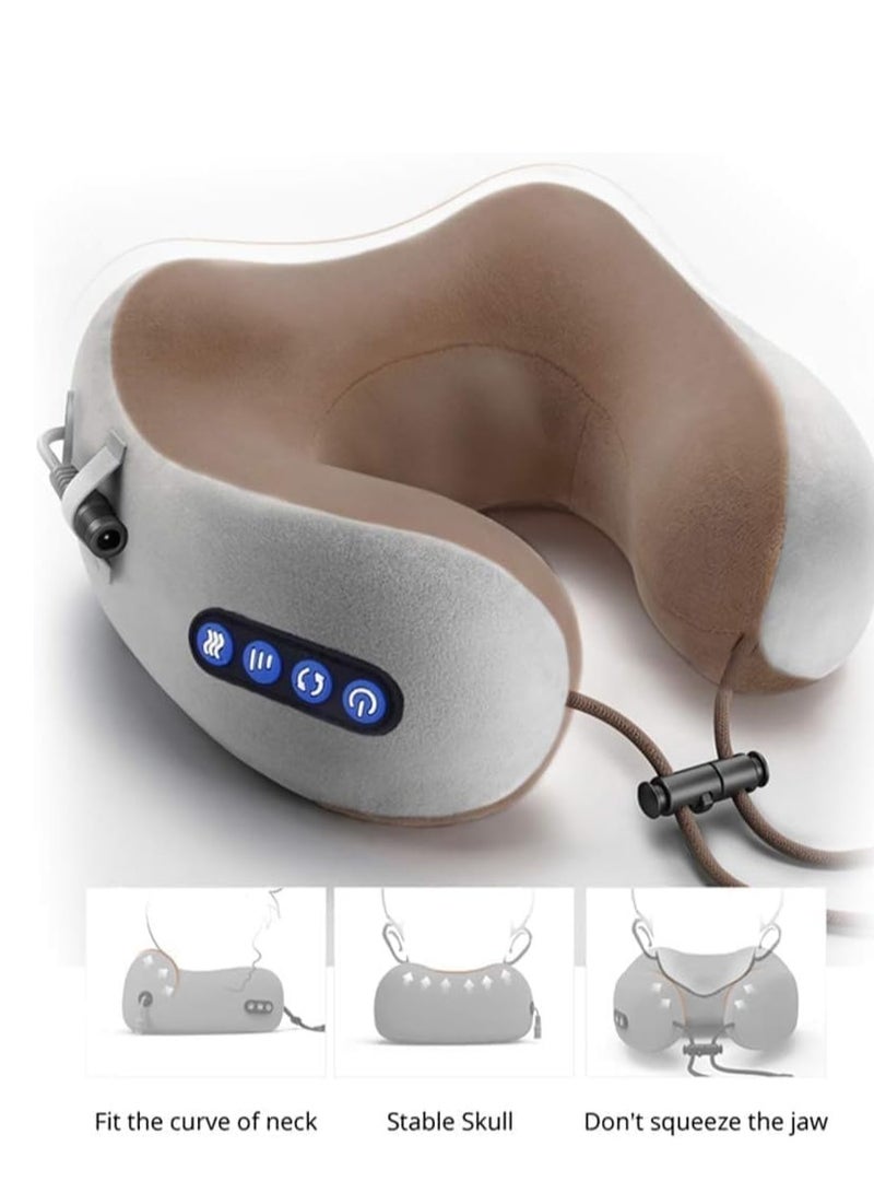 TIGER Electric Travel Neck Massage Pillow – U-Shaped Memory Foam with Kneading Vibration, Cervical Pain Relief, Ideal for Airplane, Train, and Car – Portable, Comfortable, and Relaxing Neck Massager for Travel - Image 5