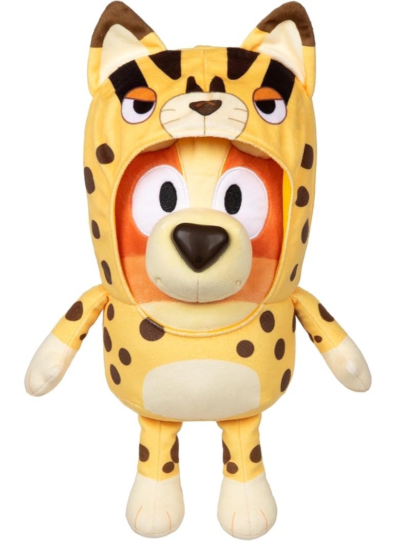 BLUEY Animal Costume Plush Toys 2-Pack | Soft & Cuddly Zebra and Leopard Stuffed Animals | Interactive Talking Plush Set for Kids - Image 5
