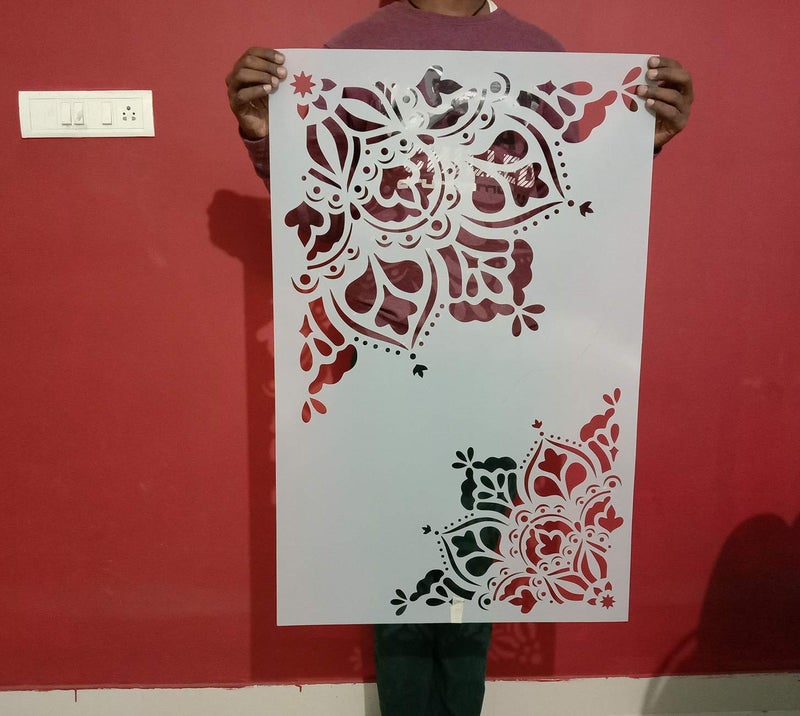DECORZE Design in Mandala Design Wall Painting Stencils Wall Design Stencils Living Room - Image 2