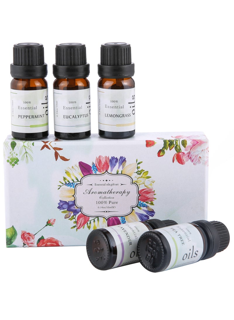 5-piece aromatherapy oil gift box set, transparent 10ml  - Image 5