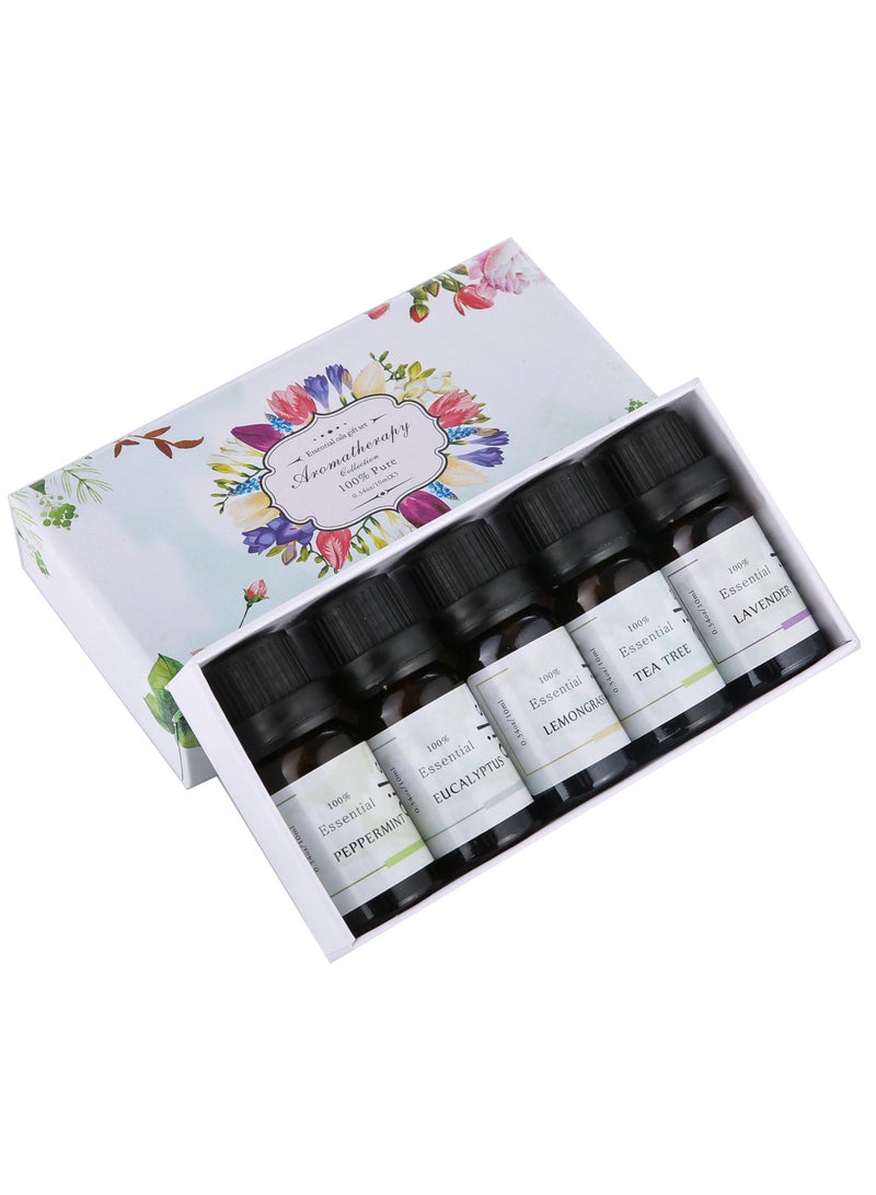 5-piece aromatherapy oil gift box set, transparent 10ml  - Image 1