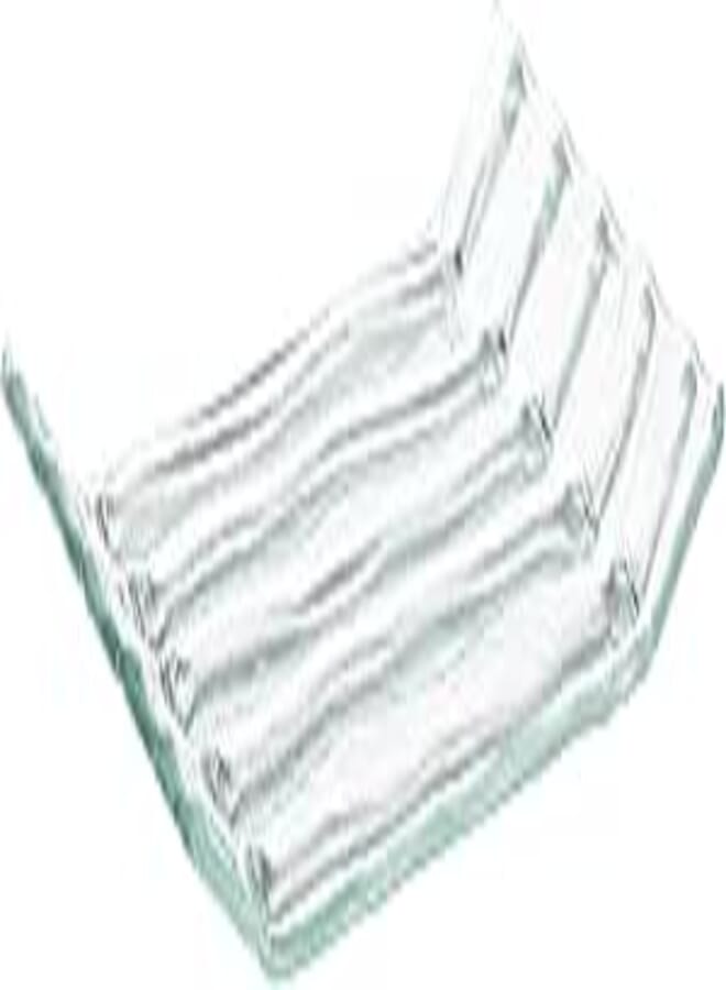BDK Emotions Glass Rectangular Serving Tray, 18x12 cm - Clear