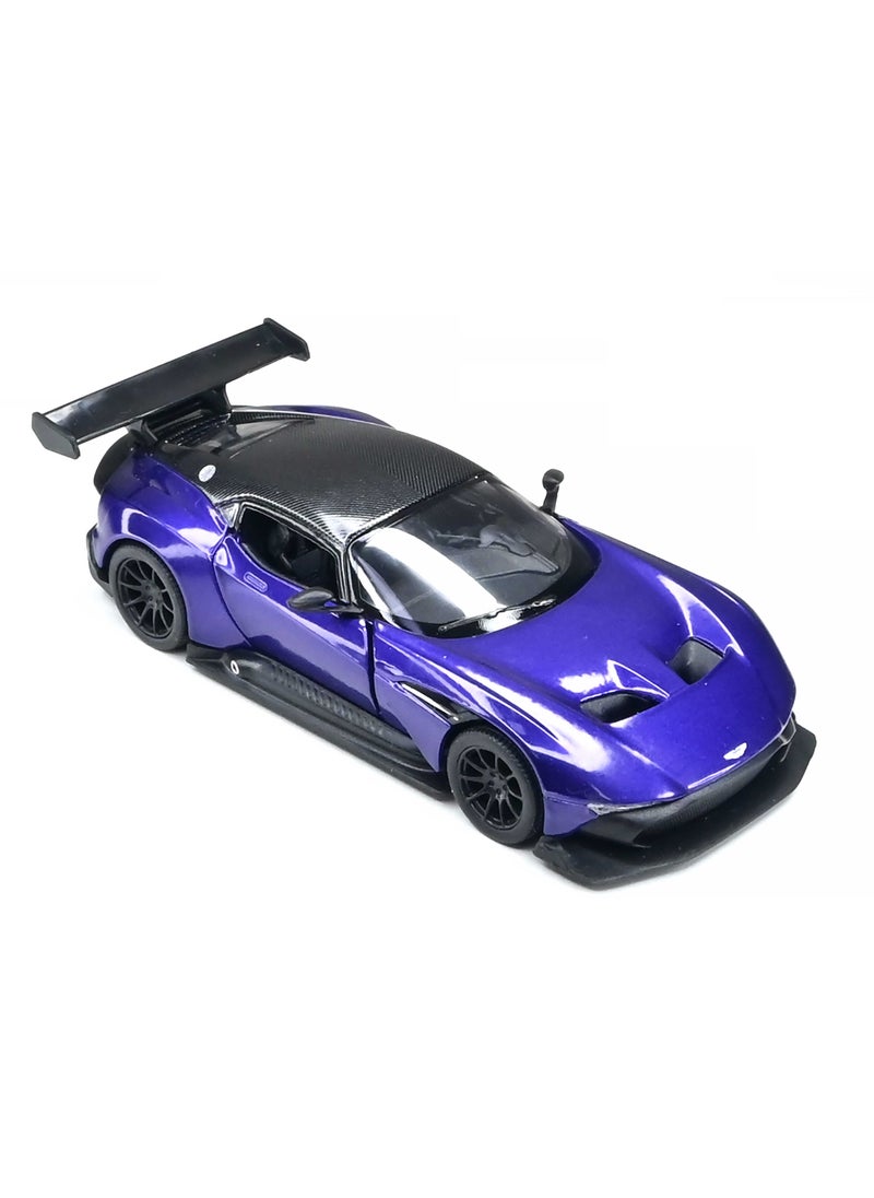 Kinsmart - 1:38 Scale Pull Back Action Door Openable 2016 Aston-Martin Vulcan with Decals Hardtop Collectible Toy Car - Image 1