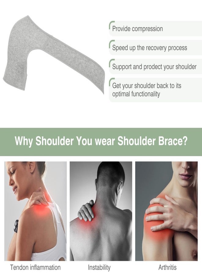 YARNOW Shoulder Support Brace for Men and Women, M, Adjustable Shoulder Compression Sleeve for Pain Relief and Injury Prevention in Sports - Image 5