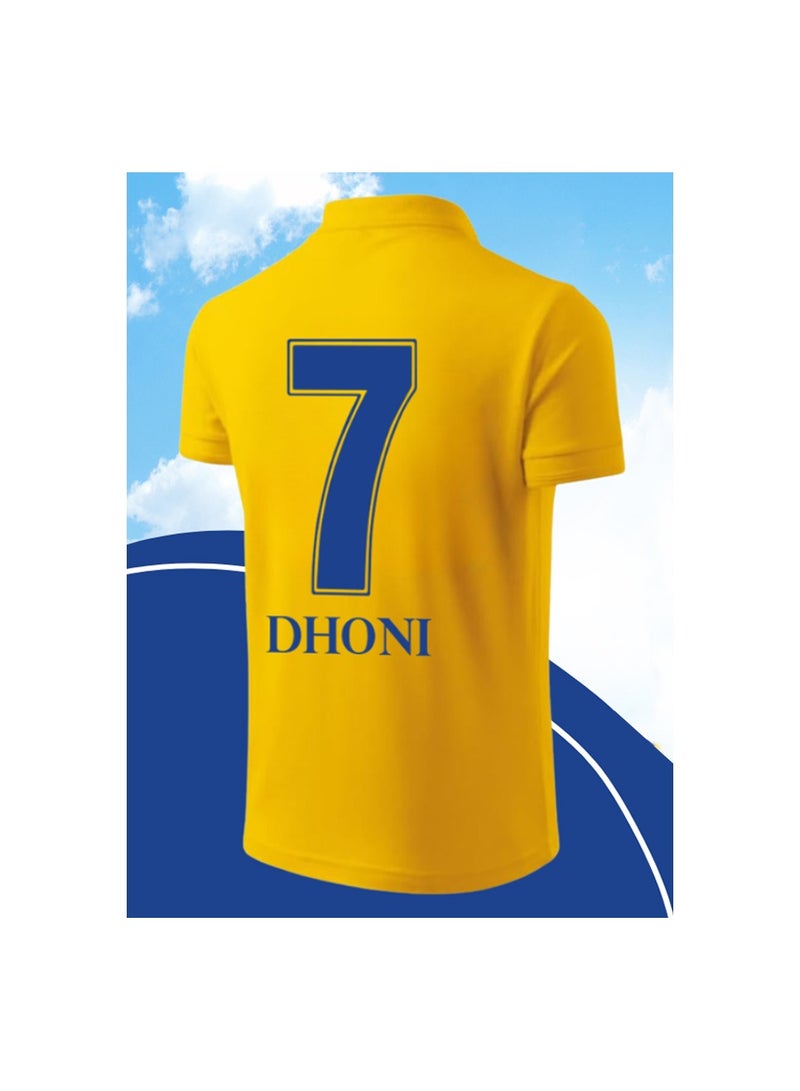 PRINTSHOP4ME Chennai Cricket Men's Dry-Fit Polo Neck T-Shirt|Soft&Breathable Sportswear For Cricket lovers|Tshirt With Cap|Suitable For Games&Outdoor - Image 5