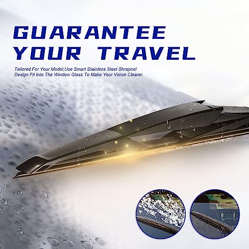 EMITHSUN® Windshield Wiper Blades Replacement for Hyundai Tucson 2022-2024,That Meet OEM Quality Front Rear Wipers Blade Set for My Car - 26"+16"+11"(Set of 3) - Image 5