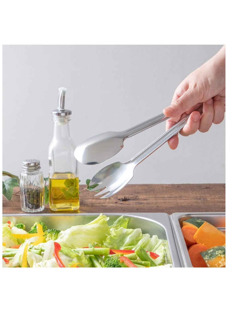 BLACKSTONE - Set of 2 Stainless Steel Salad Tongs Durable Salad Server Tongs JS113 - Image 1