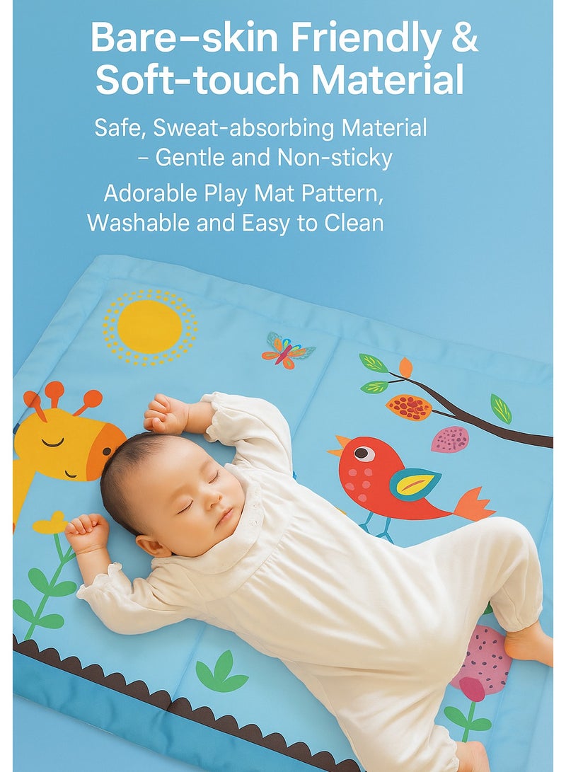 Classic Blue Baby Ocean Ball Playpen & Gym Multi-function Play Mat 80x80x35cm  - Image 2