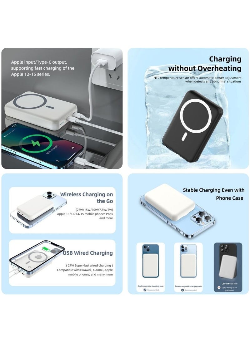HOGUO Hoguo P27 27W 10,000mAH Wireless Power Bank White  - Image 5
