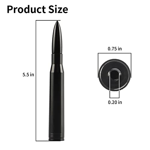 BJSIA Universal Car Antenna Replacement Compatible with Ford, Dodge, Chevrolet, GMC, Jeep, Toyota Truck Replacement Antenna - Made of Rugged Billet and Aluminum, Black, Car Accessories - Image 2
