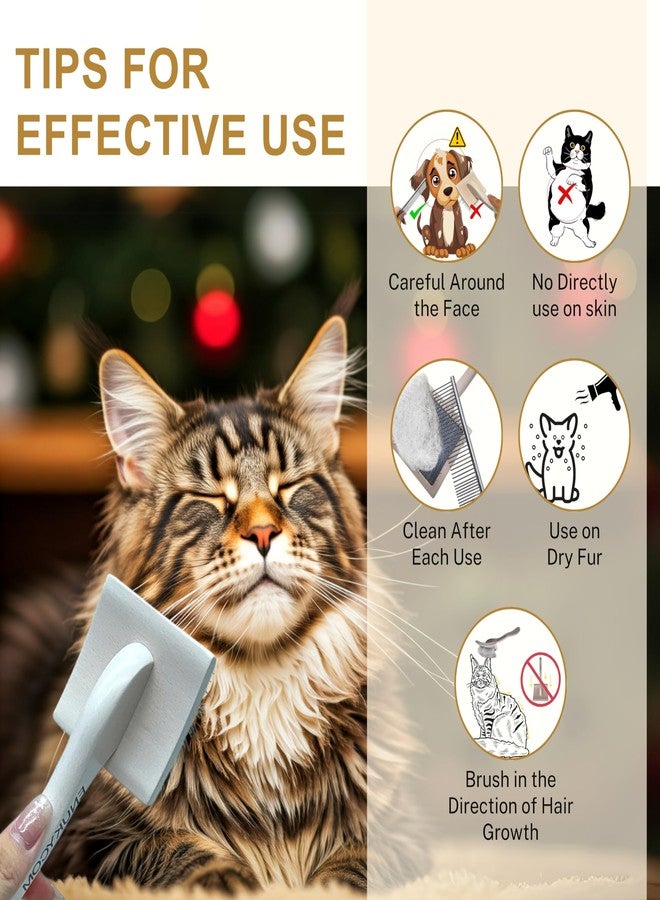 ENUKYCOM Grooming Dog Slicker Brush for Toy Poodle, Small Doodles & Maine Coon Cats - Best Dog Brush for Cockapoo Cavapoo Maltipoo and Pomeranian - Pet Slicker Brush & Comb Kit for Cats & small Great Pyrenees - Image 5