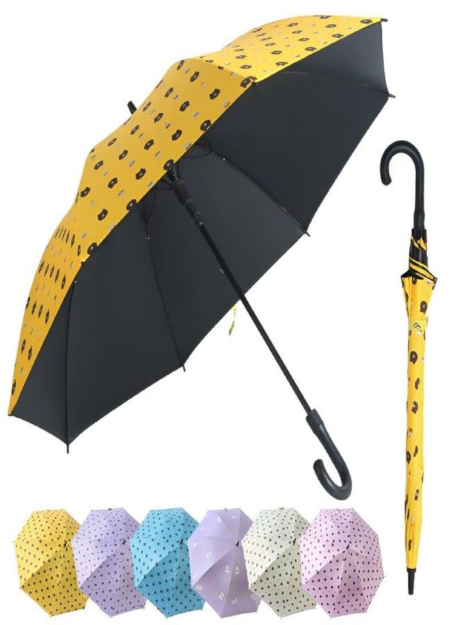 AESTROKE Big Umbrella Stylish Pattern Umbrella, Auto Open J-Handle, UV Protection, Multiple Colours [1 pcs] - Image 3