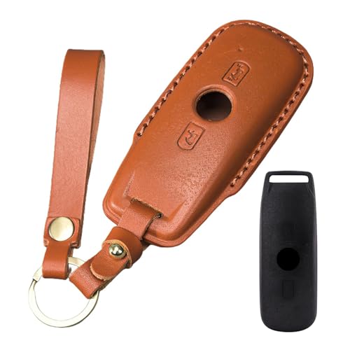 Ysbxitu Motorcycle Leather Key Fob Cover Compatible with Honda GL1800 Gold Wing Goldwing 2018 2019 2020 Motorcycle Intelligent Auto Key fob Cover Durable Car Accessories ABrown - Image 1