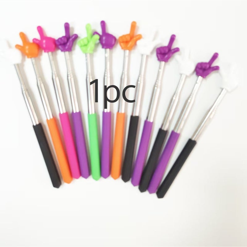 Black And White Retractable Teacher Pointer Telescopic Classroom Supplies - Image 1