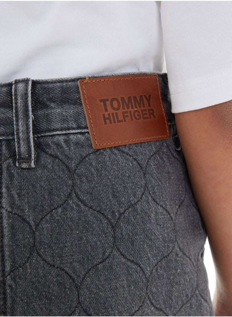 TOMMY HILFIGER - Youth Denim Quilted Skirt - Image 1
