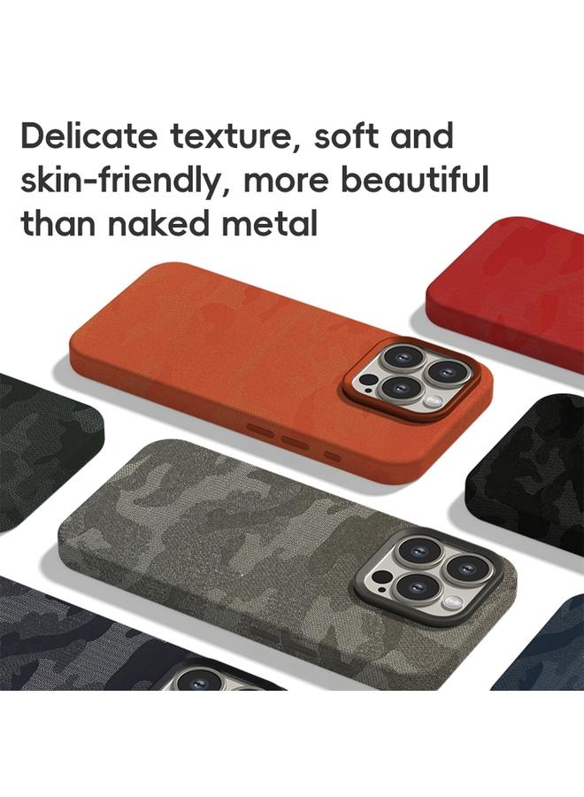 S-TOP Case For iPhone 12 Pro Max Camouflage Ice Feel Texture MagSafe PU Hybrid PC Phone Case - Image 4