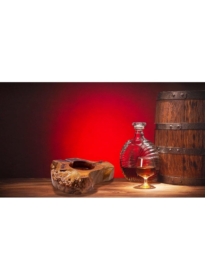 YUIRQIIN Wooden Cigar Ashtray Outdoor Indoor Cigar Ashtray And Great Gifts for Cigar Lovers, Smokers and Men Ash Tray Different Shapes and Random Delivery (2 Slots) (woods) - Image 3