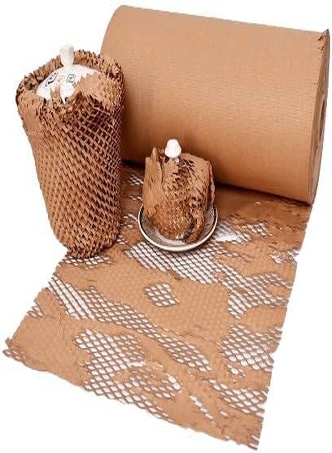 JPPL paper honeycomb roll with dispenser box | Expands hex to 160 meter | Plastic alternative | Packaging & shipping supplies bubble wrap roll| (390mm / 16 inch x100 meter) (Brown) - Image 2