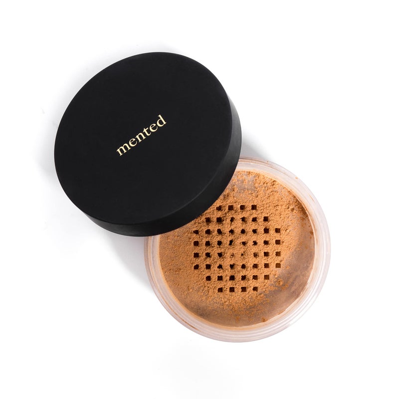 Mented Cosmetics Pressed Powder Makeup Translucent Setting Powder Compact for Face Make up Oil Control Matte Finish LongLasting Wear Ideal for Black Women Portable Compact Design MediumDeep