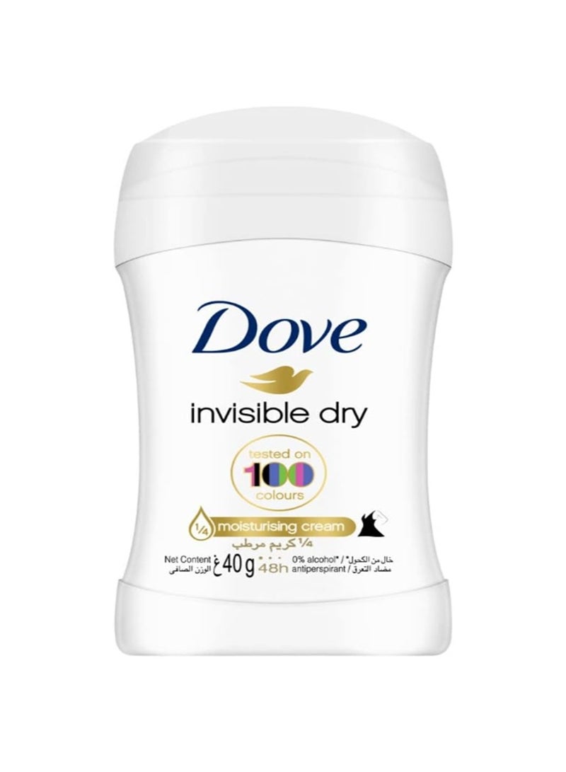 دوف مزيل العرق إنفيزبل كير ستيك مضاد للتعرق أبيض 40 مل - Image 1