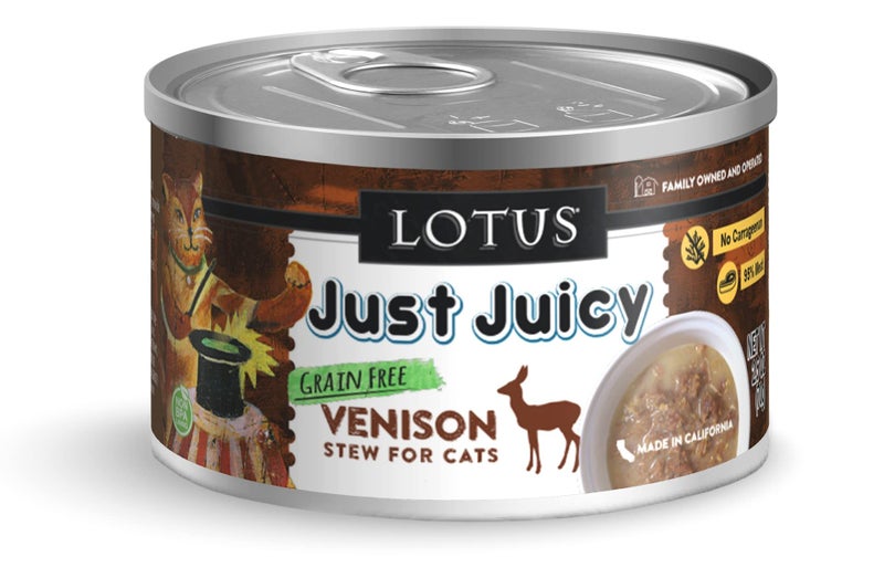 Lotus 2.5 Oz Cat Just Juicy Venison Stew (Case Of 24), One Size - Image 1