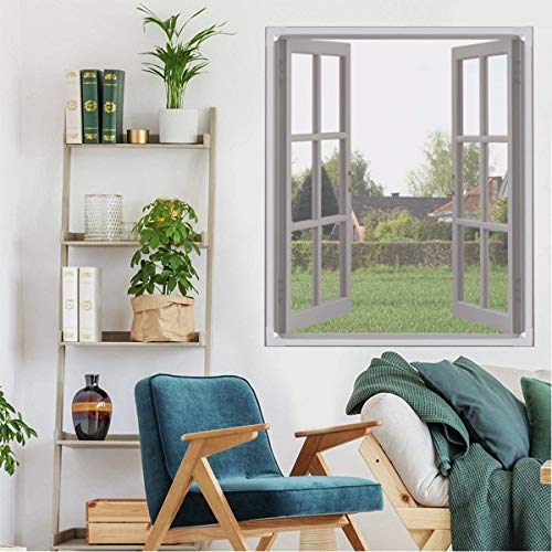 DIVAYANSHI Window Ready to Use 120 GSM Fiberglass Insect Net with Strong Self Adhesive Hook & Loop Tape (120 x 150 cm/4x5 ft, White) - Image 3