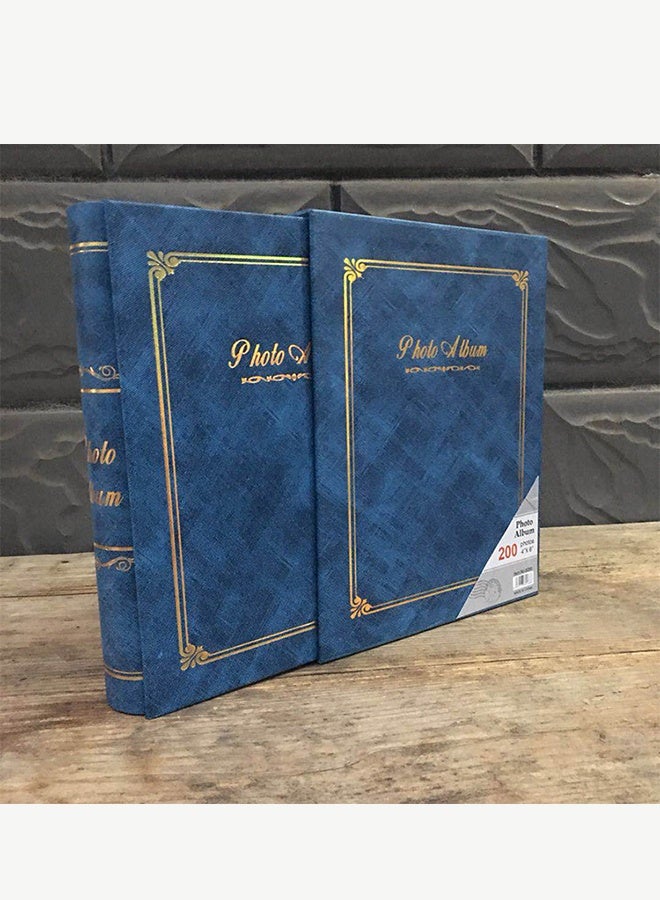 DUNISO 200 Pockets Foil Stamping Photo Album for 6 Inches Photos Portable Photo Album for Family Wedding Boys Girls - Image 2