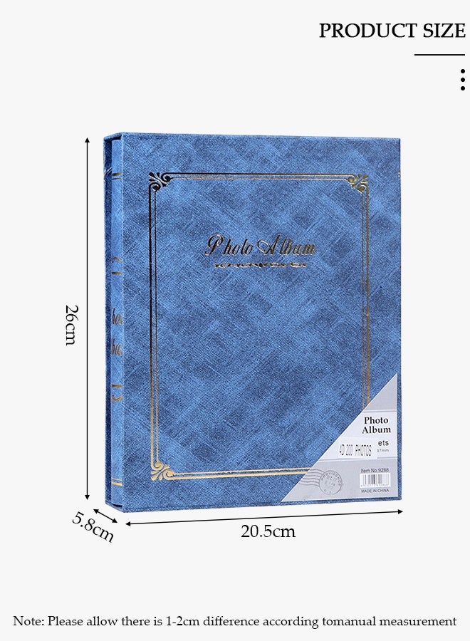 DUNISO 200 Pockets Foil Stamping Photo Album for 6 Inches Photos Portable Photo Album for Family Wedding Boys Girls - Image 4