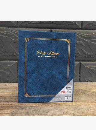 200 Pockets Foil Stamping Photo Album for 6 Inches Photos Portable Photo Album for Family Wedding Boys Girls - view 3