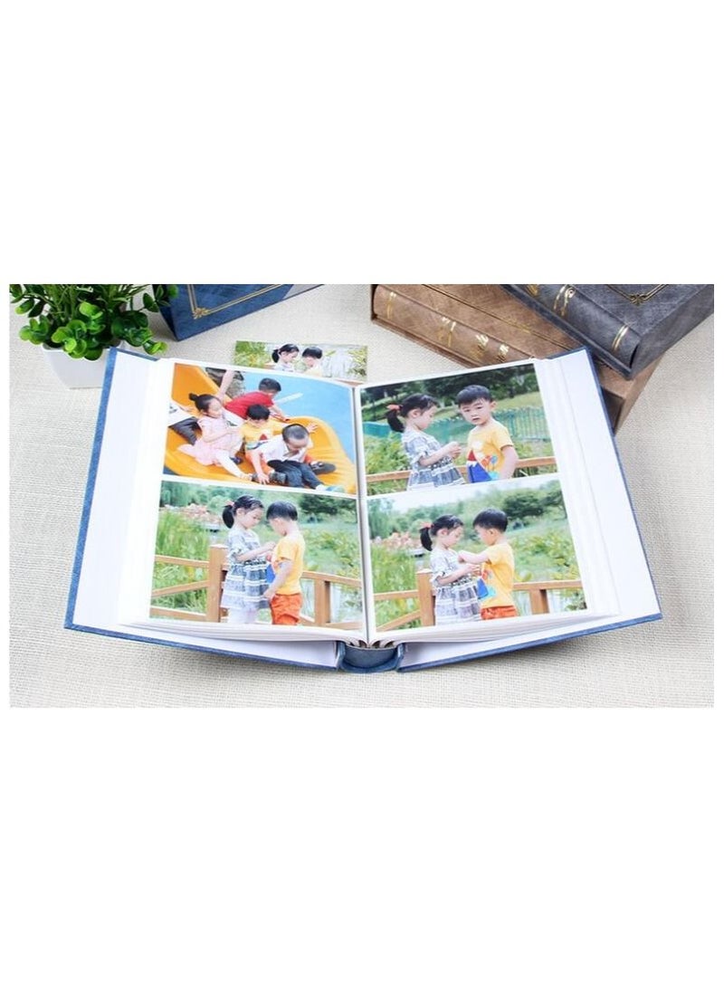 DUNISO 200 Pockets Foil Stamping Photo Album for 6 Inches Photos Portable Photo Album for Family Wedding Boys Girls  - Image 2
