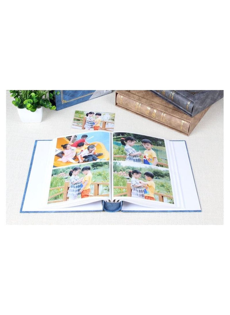 DUNISO 200 Pockets Foil Stamping Photo Album for 6 Inches Photos Portable Photo Album for Family Wedding Boys Girls  - Image 3