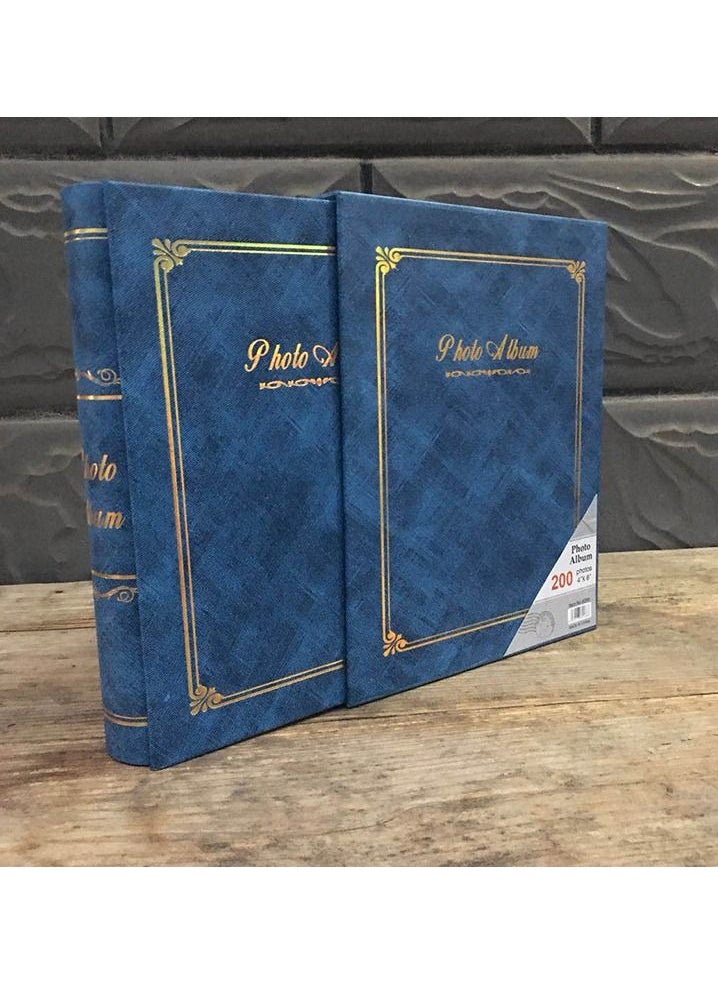 DUNISO 200 Pockets Foil Stamping Photo Album for 6 Inches Photos Portable Photo Album for Family Wedding Boys Girls  - Image 5