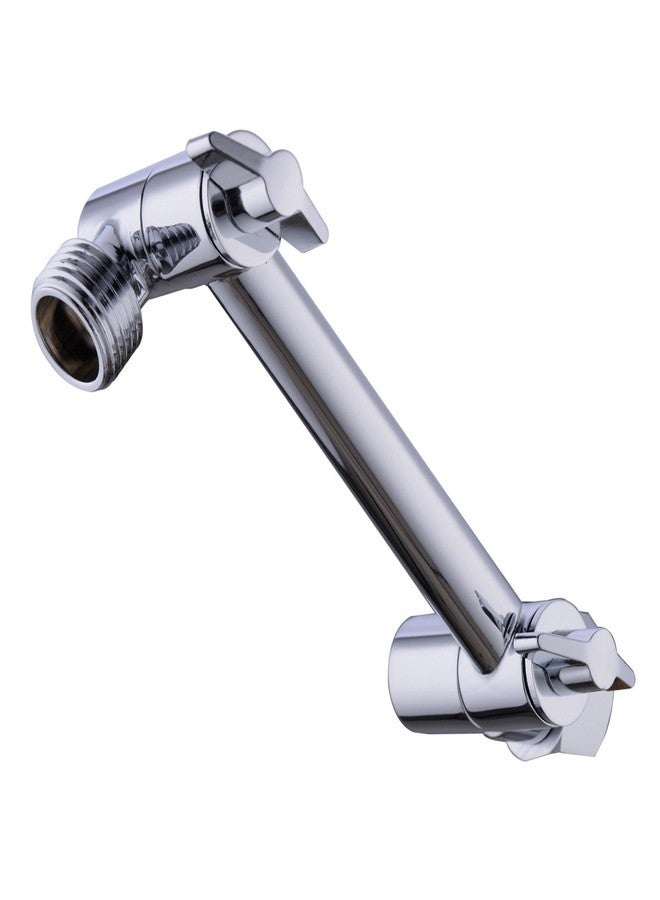 TRUSTMI 4 Inch Brass Shower Arm Extension Shower Head Combo Adjustable Height Arm Mount, Chrome - Image 1