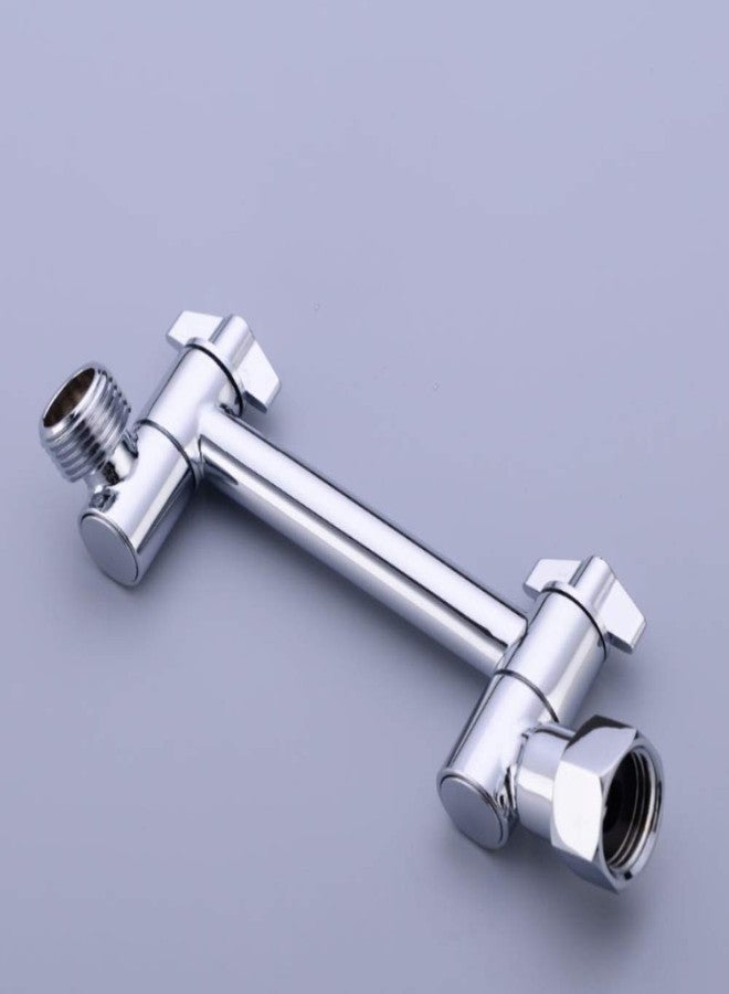 TRUSTMI 4 Inch Brass Shower Arm Extension Shower Head Combo Adjustable Height Arm Mount, Chrome - Image 5