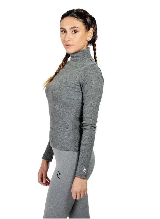 زيسي Women's Ribbed Turtle Neck Top