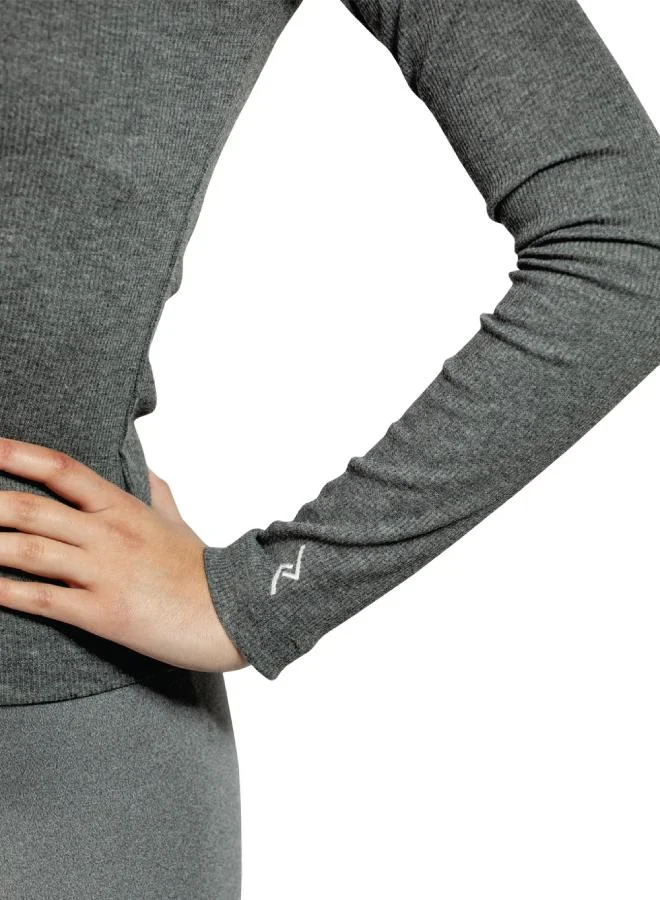 زيسي بلوزة نسائية بياقة سلحفاة مضلعة