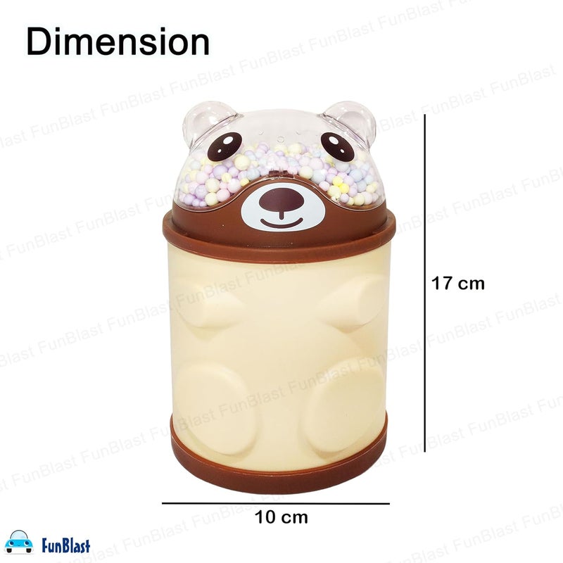 FunBlast Piggy Bank – Bear Shaped Coin Box for Kids, Money Bank for Kids, Piggy Bank, Money Box for Kid, Coin Box with Password Lock, Gifts for Girls, Best Return Gifts (Brown) - Image 2