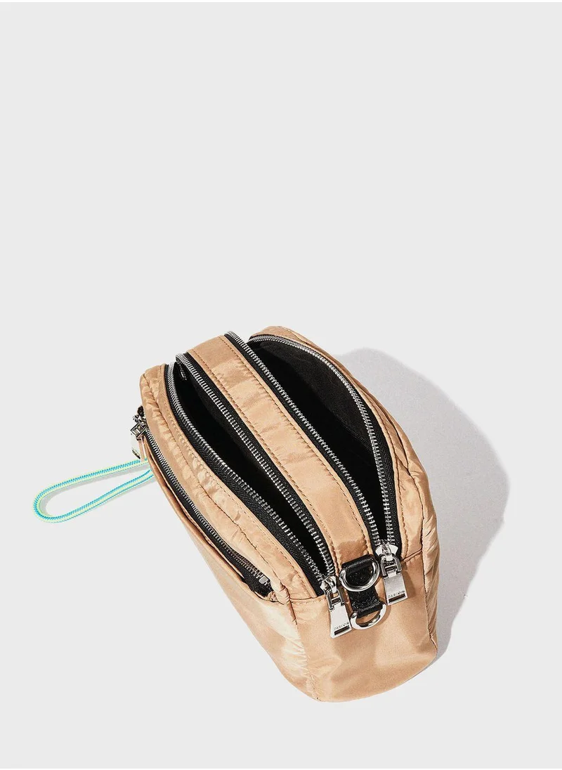 PARFOIS Logo Detailed Zip Over Crossbody