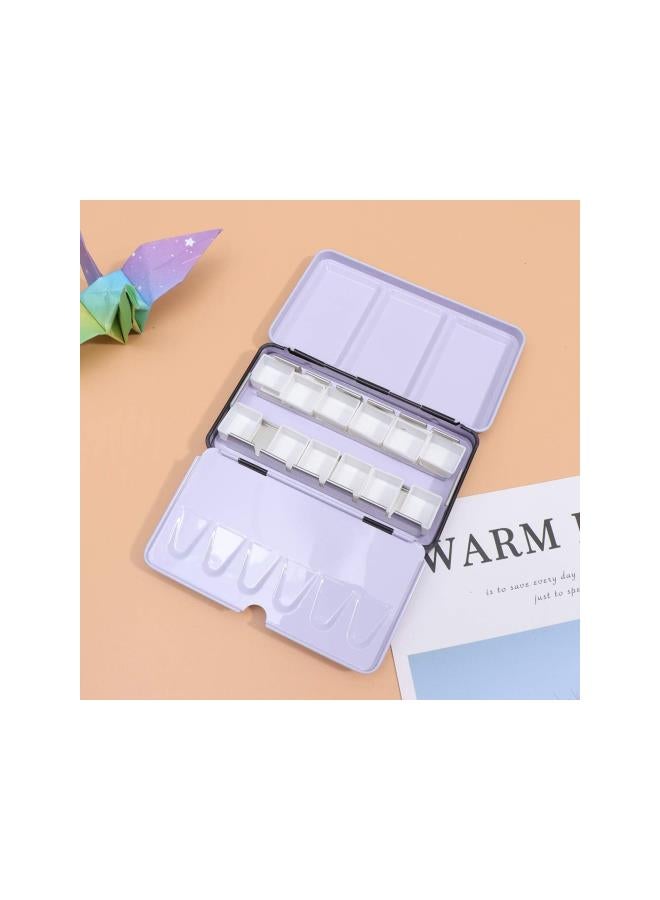 klarako 12Grids Empty Watercolor Palette with Lid Simple Practical Water Color Palletes Case Box - Image 5