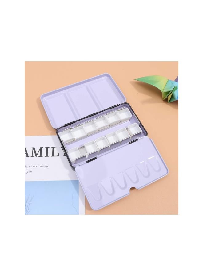klarako 12Grids Empty Watercolor Palette with Lid Simple Practical Water Color Palletes Case Box - Image 3