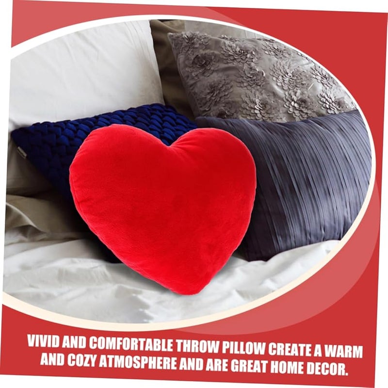 Heart Shaped Plush Pillow Cushion For Sofa Bed Car Decor Wedding Gift Pink - Image 3